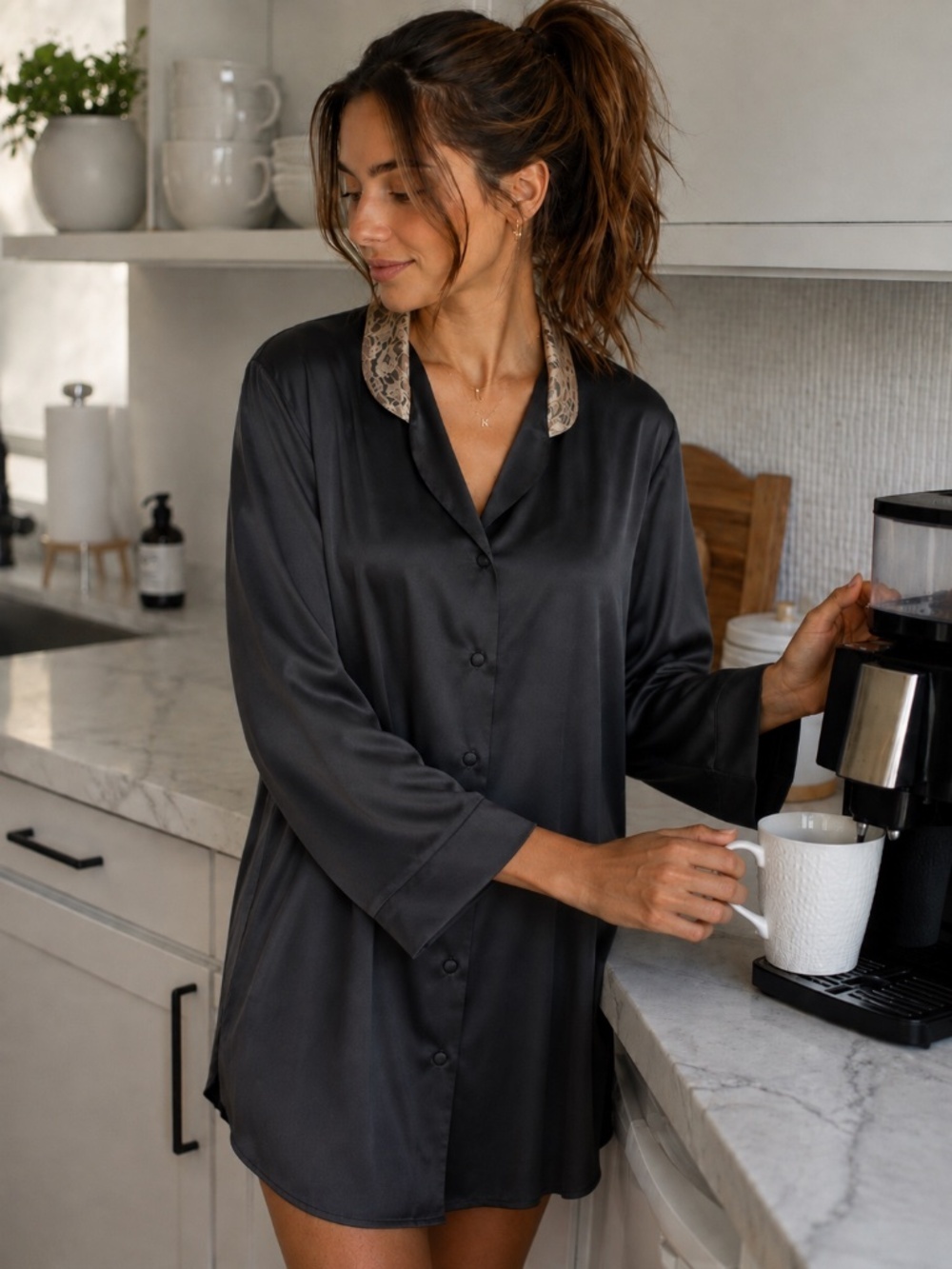 Victoria’s Secret Gold Label Vtg satin sleep shirt